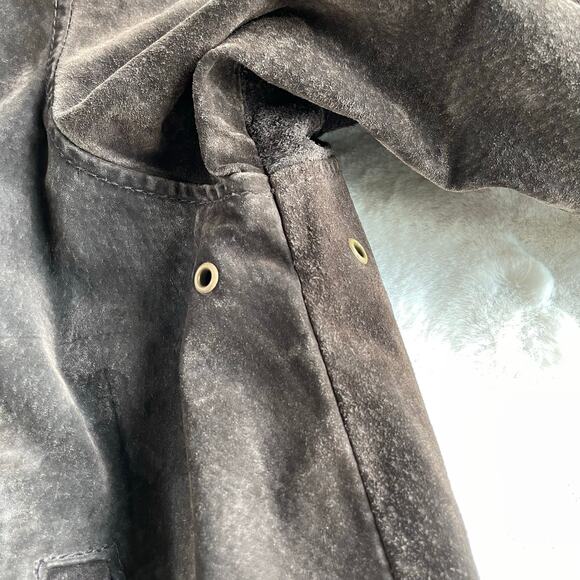 🔥VTG Global Identity G III Suede Bomber Jacket Rusty Brown Moto Utility XXL - Picture 10 of 15